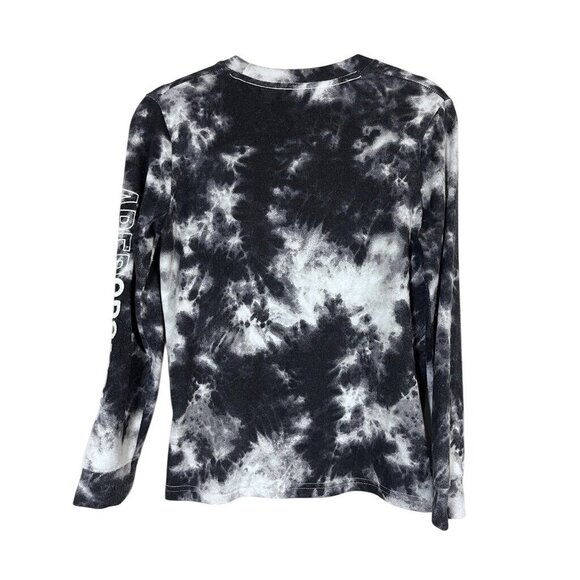 Abercrombie Tie Dye Top 9 Black Preppy Classic Soft Retro Comfy Basic Sporty - Picture 5 of 7